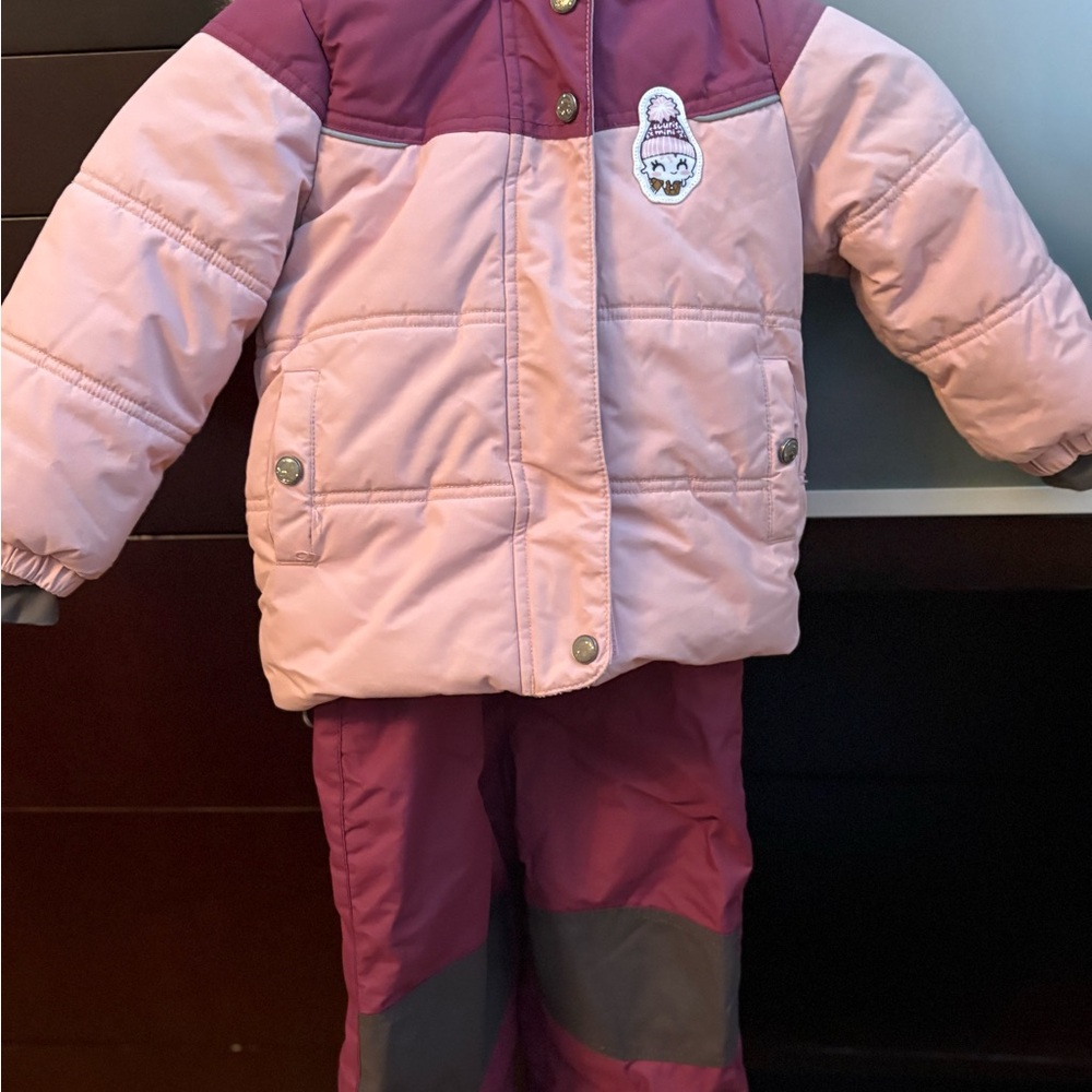 Kids Pink and Purple Winter Jacket Set Souris Mini size 2/3